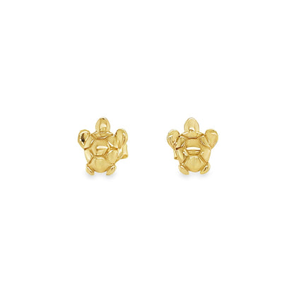 Jai's 14K Yellow Gold Turtle Studs