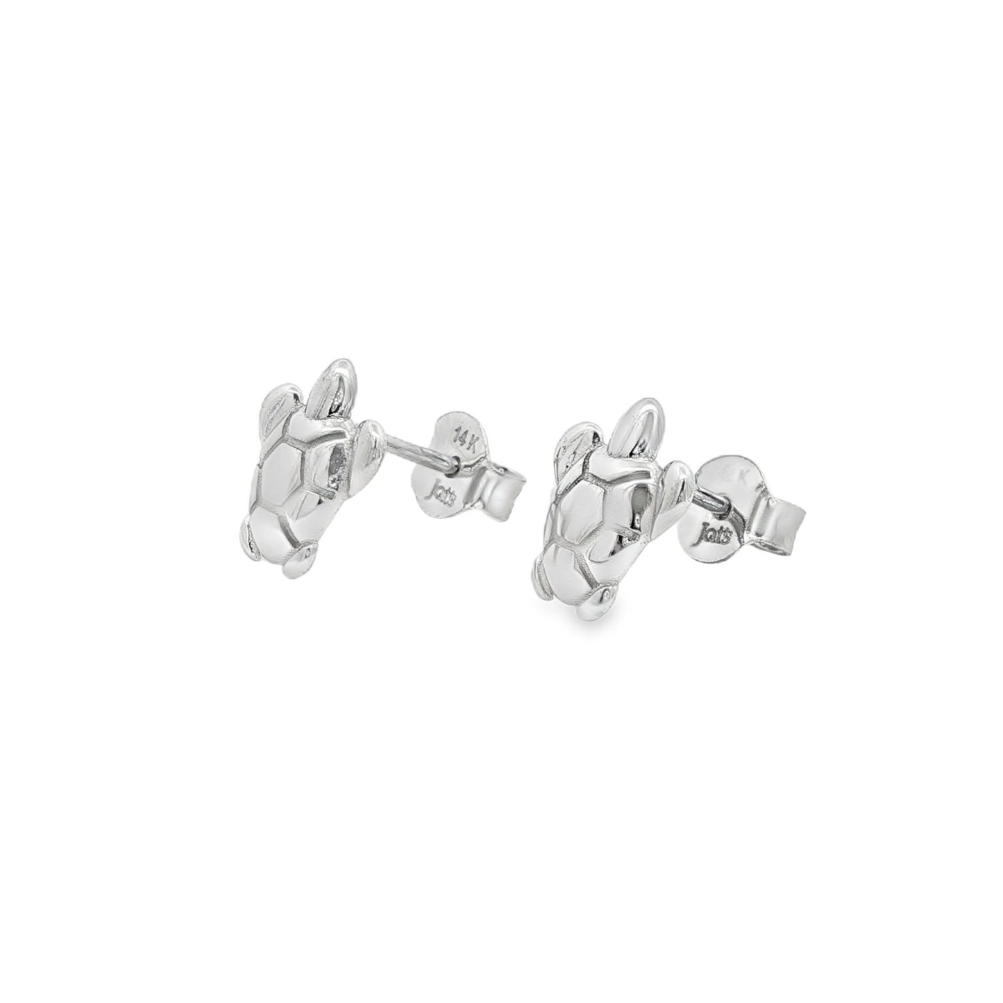 Jai's 14K White Gold Turtle Studs