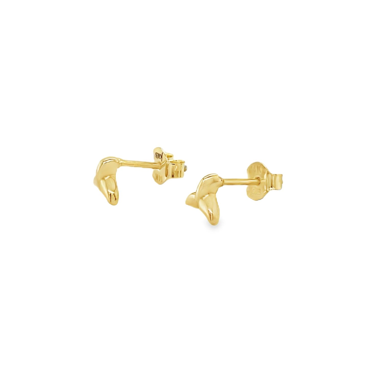 Jai's 14K Yellow Gold Petite Whale Tail Studs