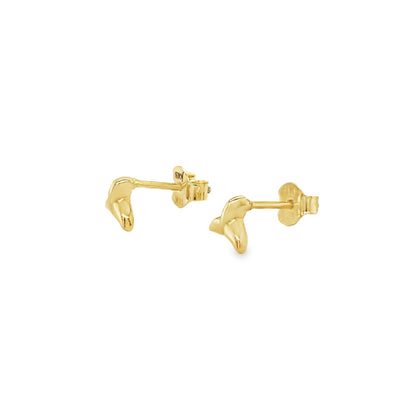 Jai's 14K Yellow Gold Petite Whale Tail Studs