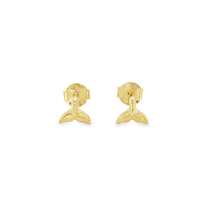 Jai's 14K Yellow Gold Petite Whale Tail Studs