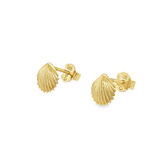 Jai's 14K Yellow Gold Seashell Studs