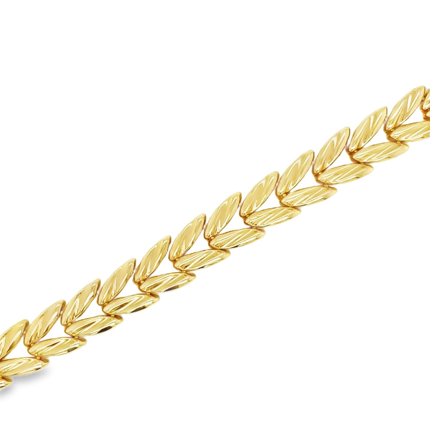 Jai's 14K Yellow Gold Stampato Link Bracelet - 7"