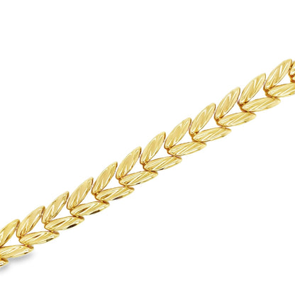 Jai's 14K Yellow Gold Stampato Link Bracelet - 7"