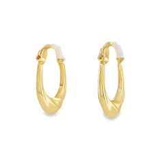Jai's 14K Yellow Gold Petite Swirling Oval Hoops