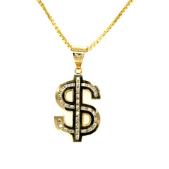 Jai's 14K Yellow Gold Dollar Sign Pendant