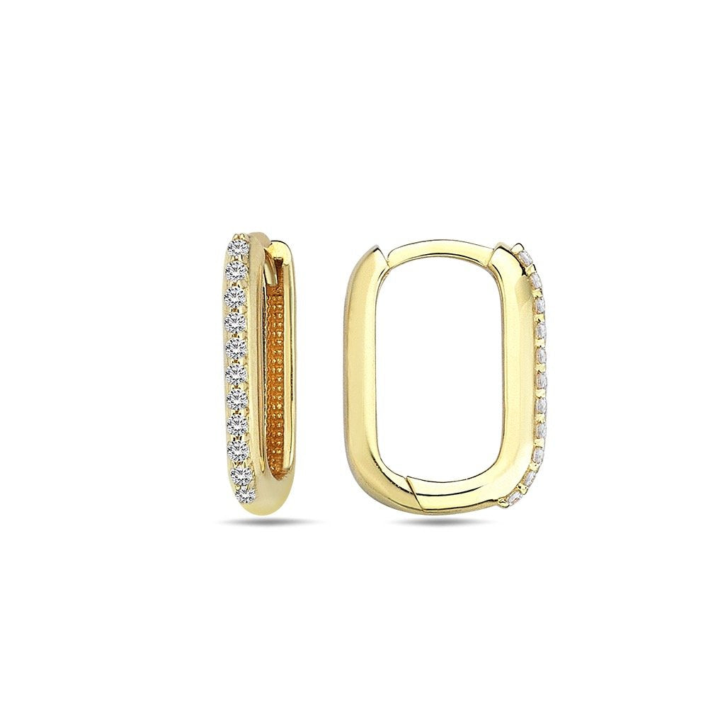 Jai's 14K Yellow Gold Petite Diamond Paperclip Hoops
