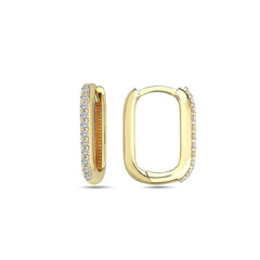 Jai's 14K Yellow Gold Petite Diamond Paperclip Hoops