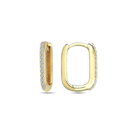 Jai's 14K Yellow Gold Petite Diamond Paperclip Hoops