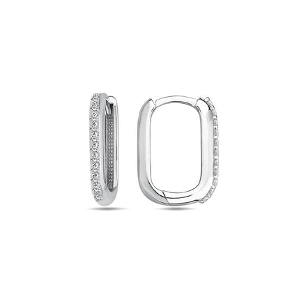 Jai's 14K White Gold Diamond Paperclip Hoops