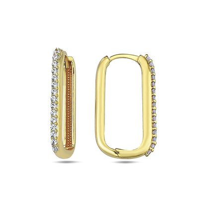 Jai's 14K Yellow Gold Diamond Paperclip Hoops