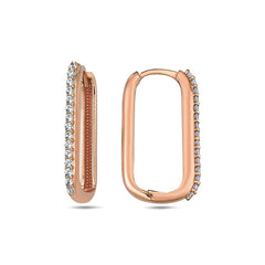 Jai's 14K Rose Gold Diamond Paperclip Hoops
