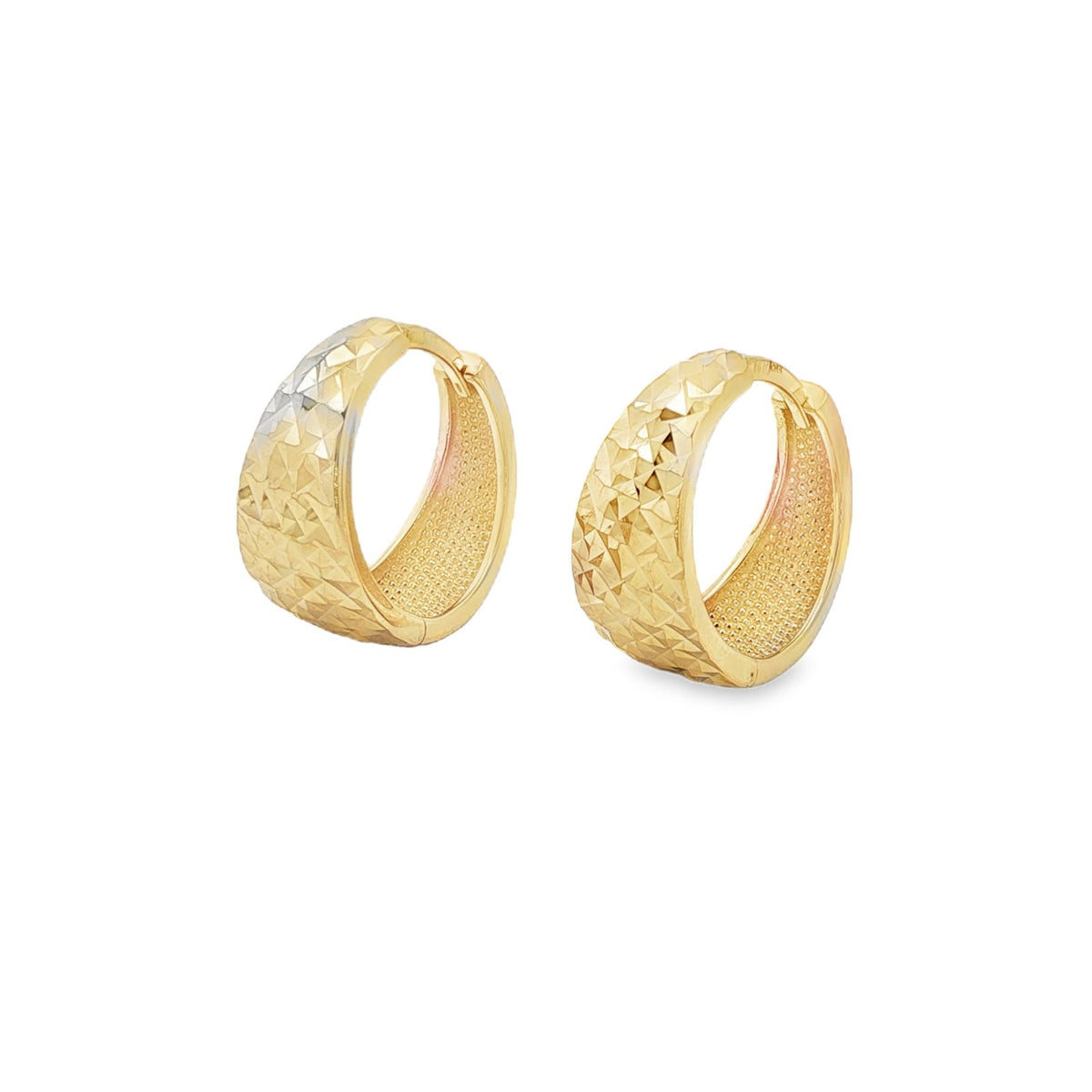 Jai's 14K Yellow Gold Petite Extra-thick Diamond-cut Huggies