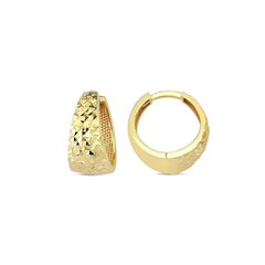 Jai's 14K Yellow Gold Petite Extra-thick Diamond-cut Huggies
