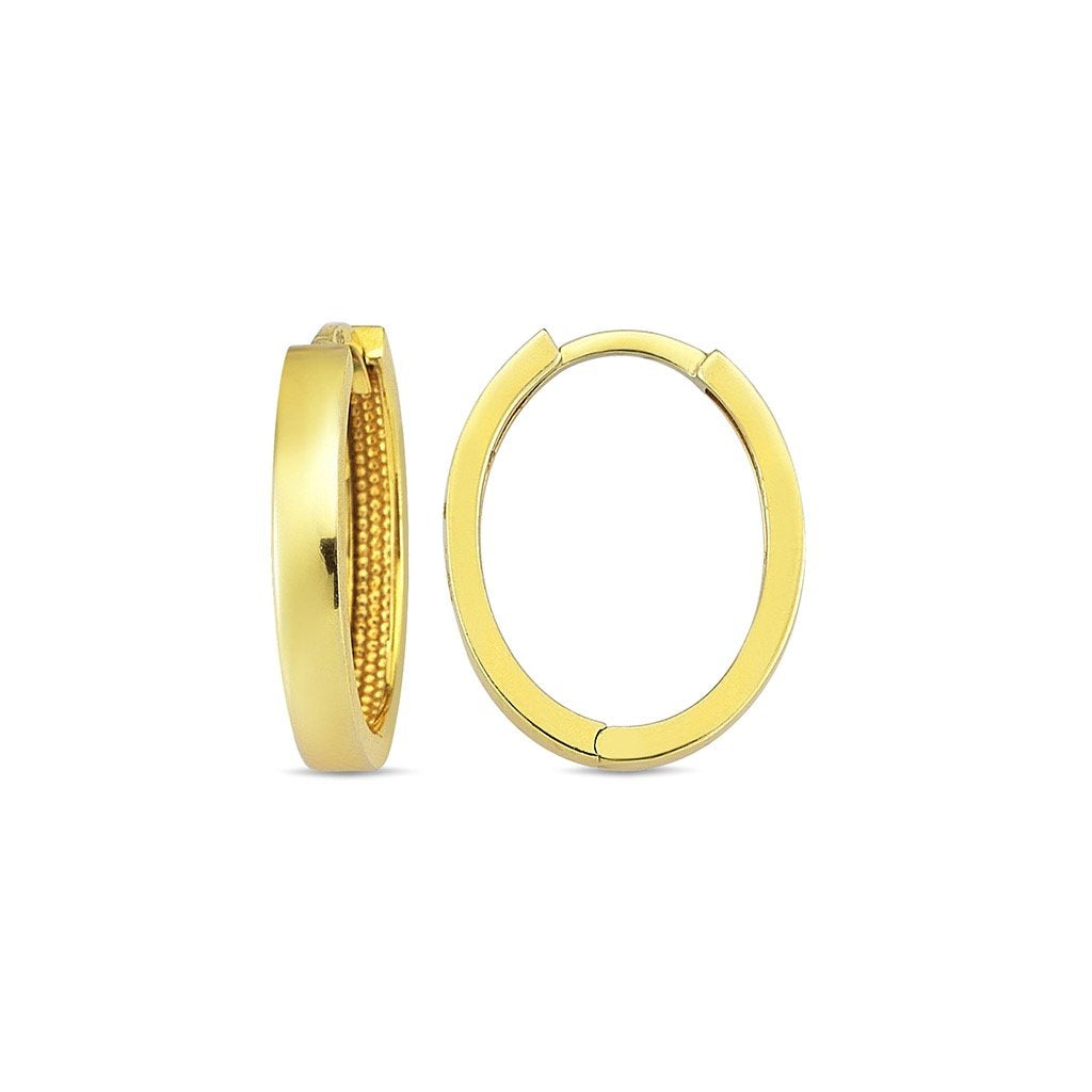 Jai's 14K Yellow Gold Thin Oval Hoops
