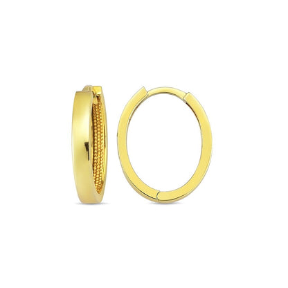 Jai's 14K Yellow Gold Thin Oval Hoops