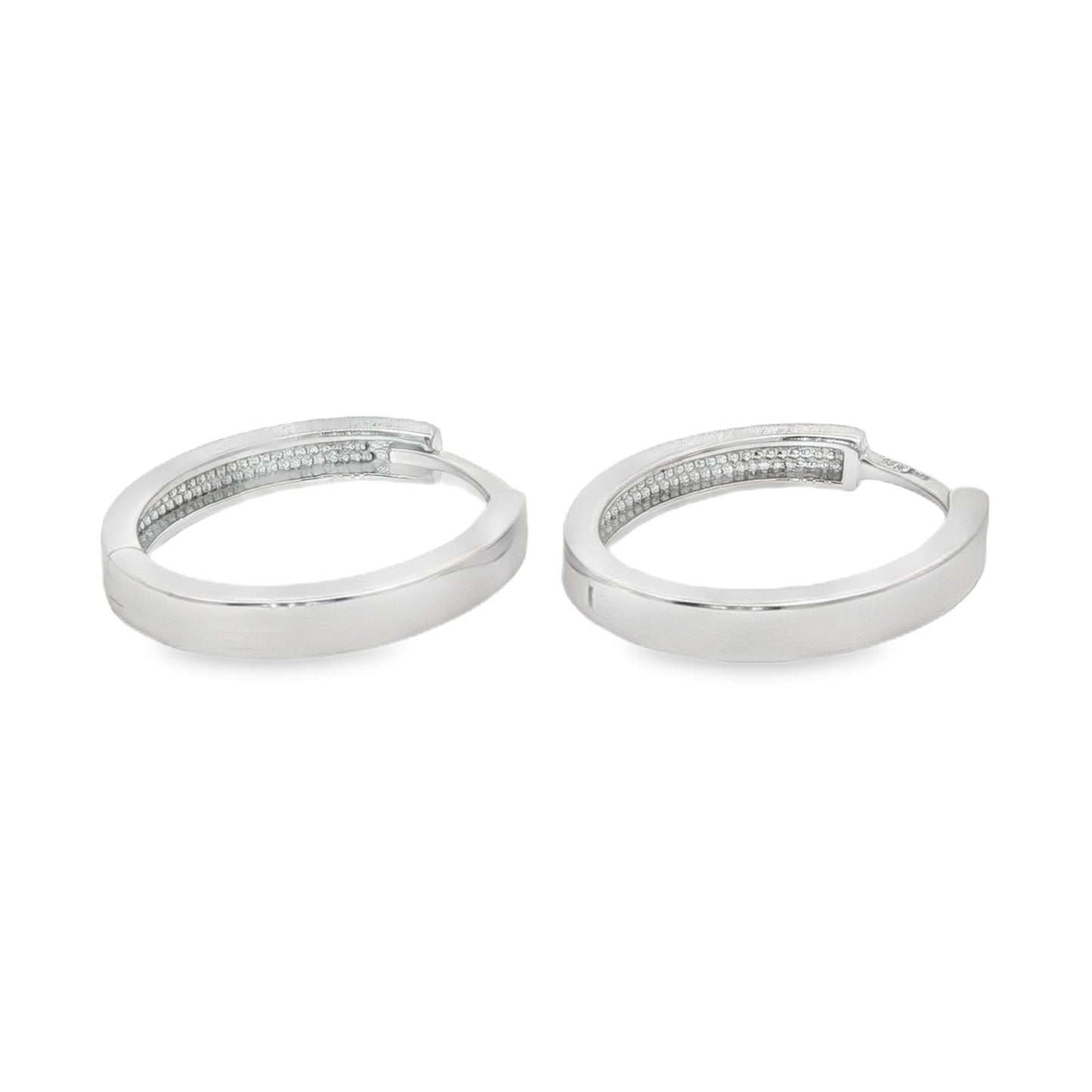 Jai's 14K White Gold Petite Thin Oval Hoops