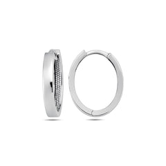 Jai's 14K White Gold Petite Thin Oval Hoops