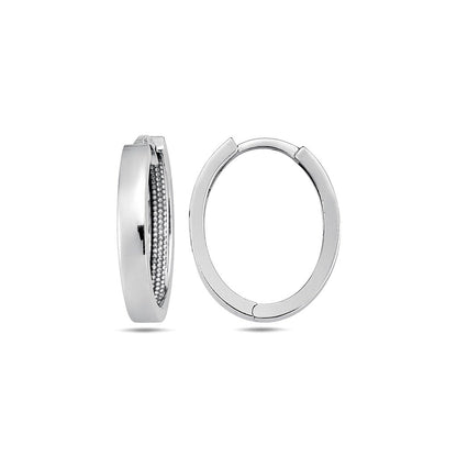 Jai's 14K White Gold Petite Thin Oval Hoops