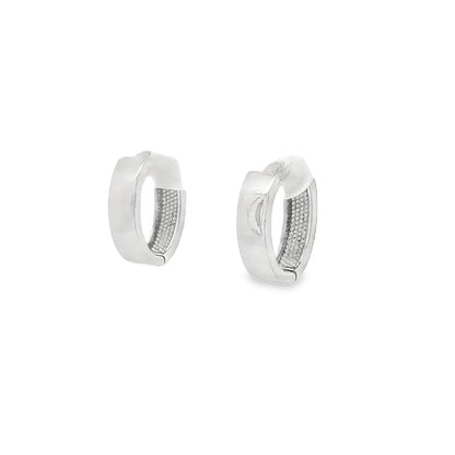 Jai's 14K White Gold Petite Thick Oval Hoops