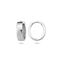 Jai's 14K White Gold Petite Thick Oval Hoops