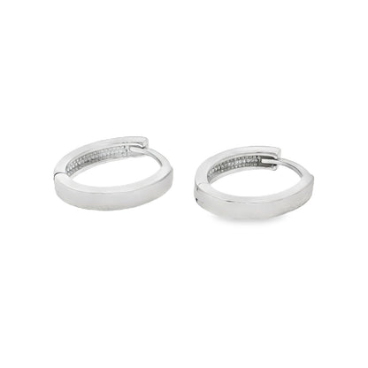 Jai's 14K White Gold Petite Oval Huggies