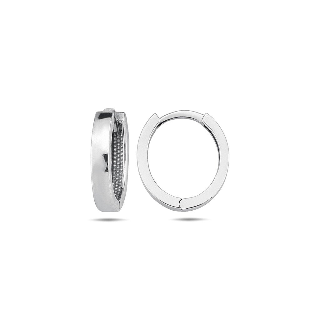 Jai's 14K White Gold Petite Oval Huggies