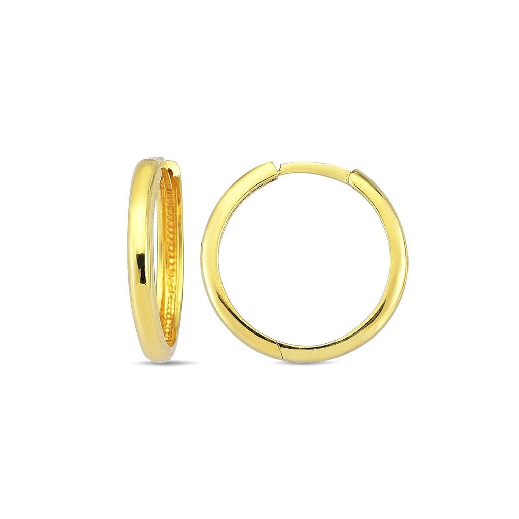 Jai's 14K Yellow Gold Medium Thin Huggies
