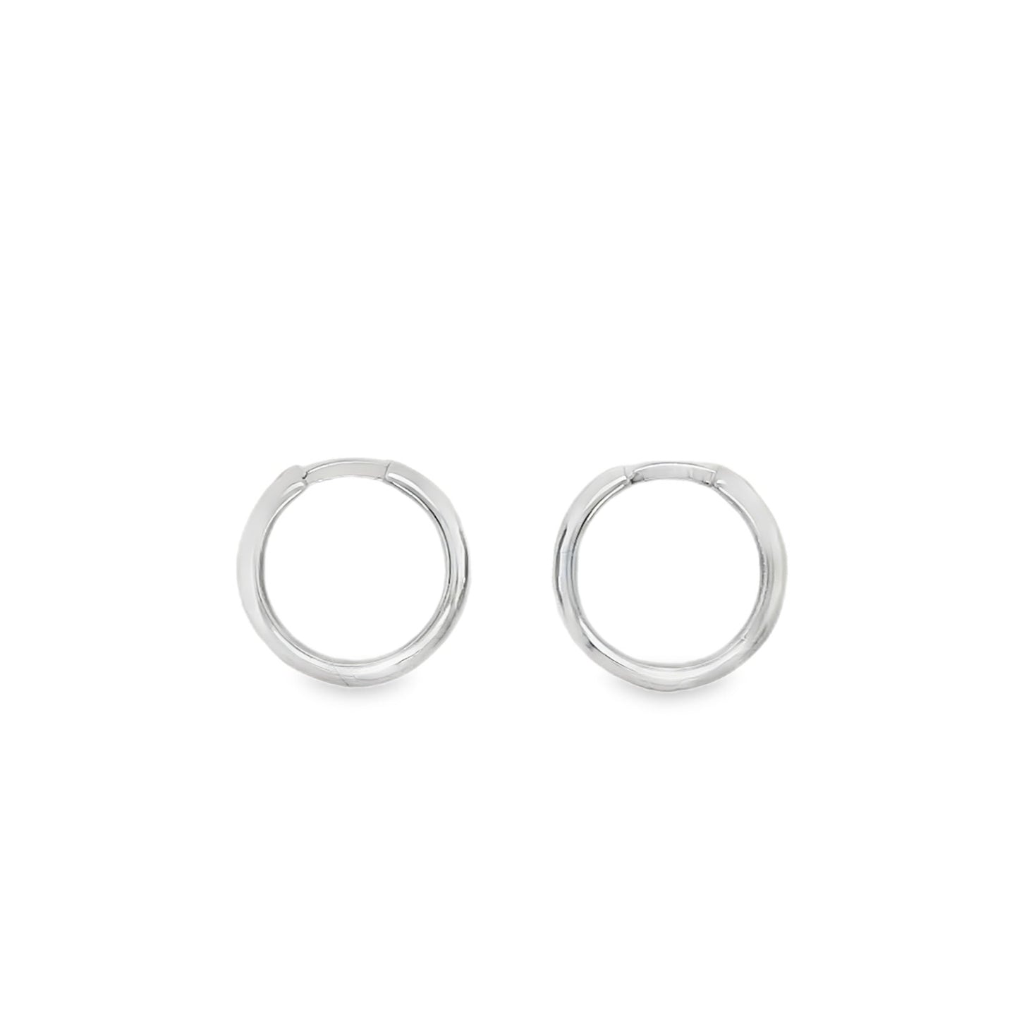 Jai's 14K White Gold Medium Thick Rounded Huggies