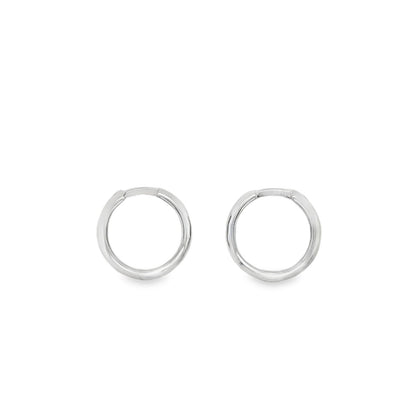 Jai's 14K White Gold Medium Thick Rounded Huggies
