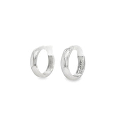Jai's 14K White Gold Medium Thick Rounded Huggies