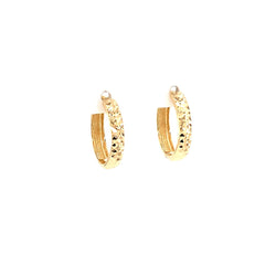 Jai's 14K Yellow Gold Diamond-cut Medium Huggies