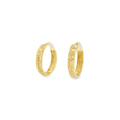 Jai's 14K Yellow Gold Diamond-cut Medium Huggies