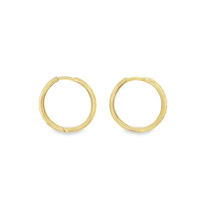 Jai's 14K Yellow Gold Diamond-cut Medium Huggies