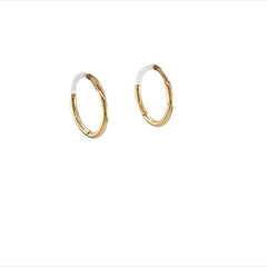 Jai's 14K Yellow Gold Ultra-thin Rounded Huggies