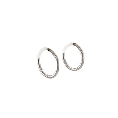 Jai's 14K White Gold Ultra-thin Rounded Huggies