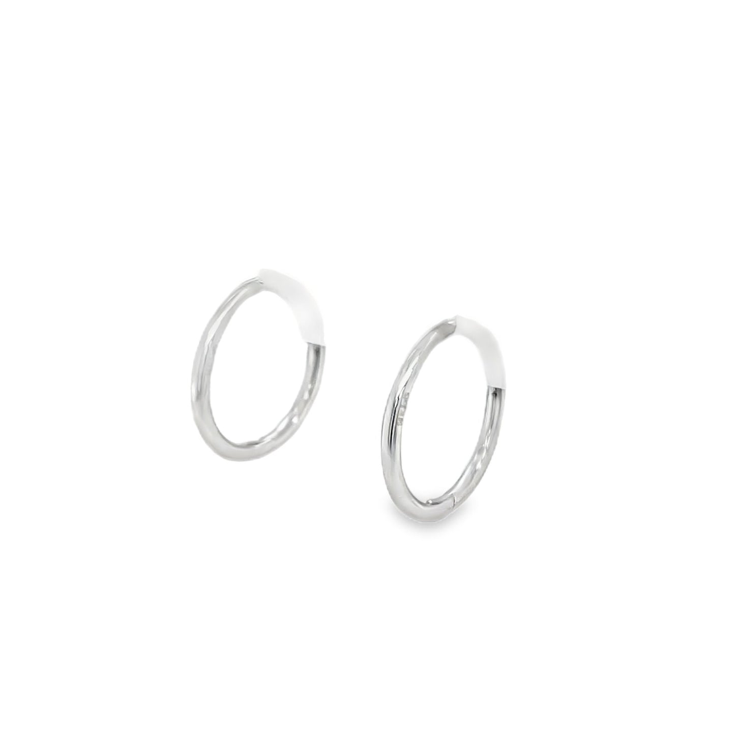 Jai's 14K White Gold Ultra-thin Rounded Huggies