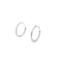 Jai's 14K White Gold Ultra-thin Rounded Huggies