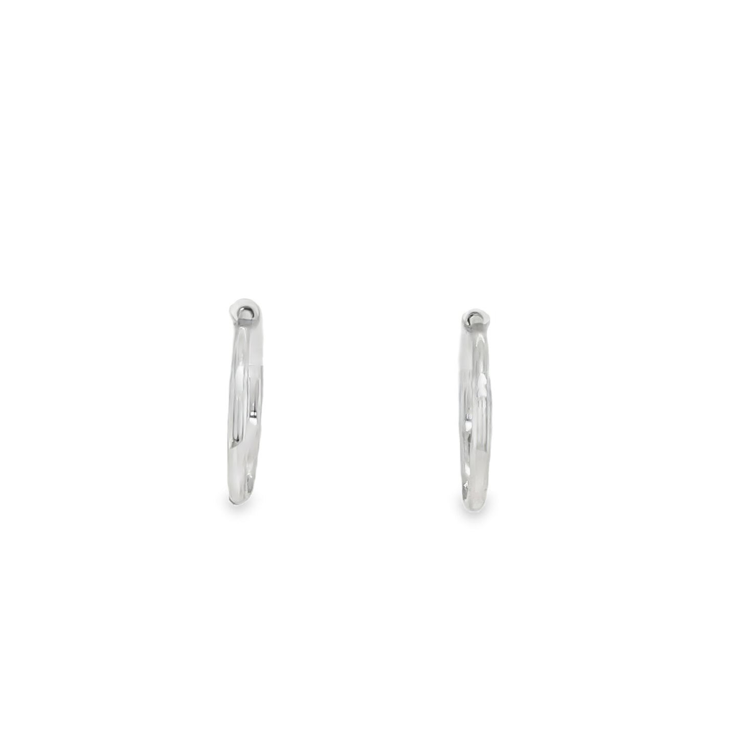 Jai's 14K White Gold Ultra-thin Rounded Huggies