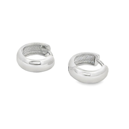 Jai's 14K White Gold Petite Thick Rounded Huggies