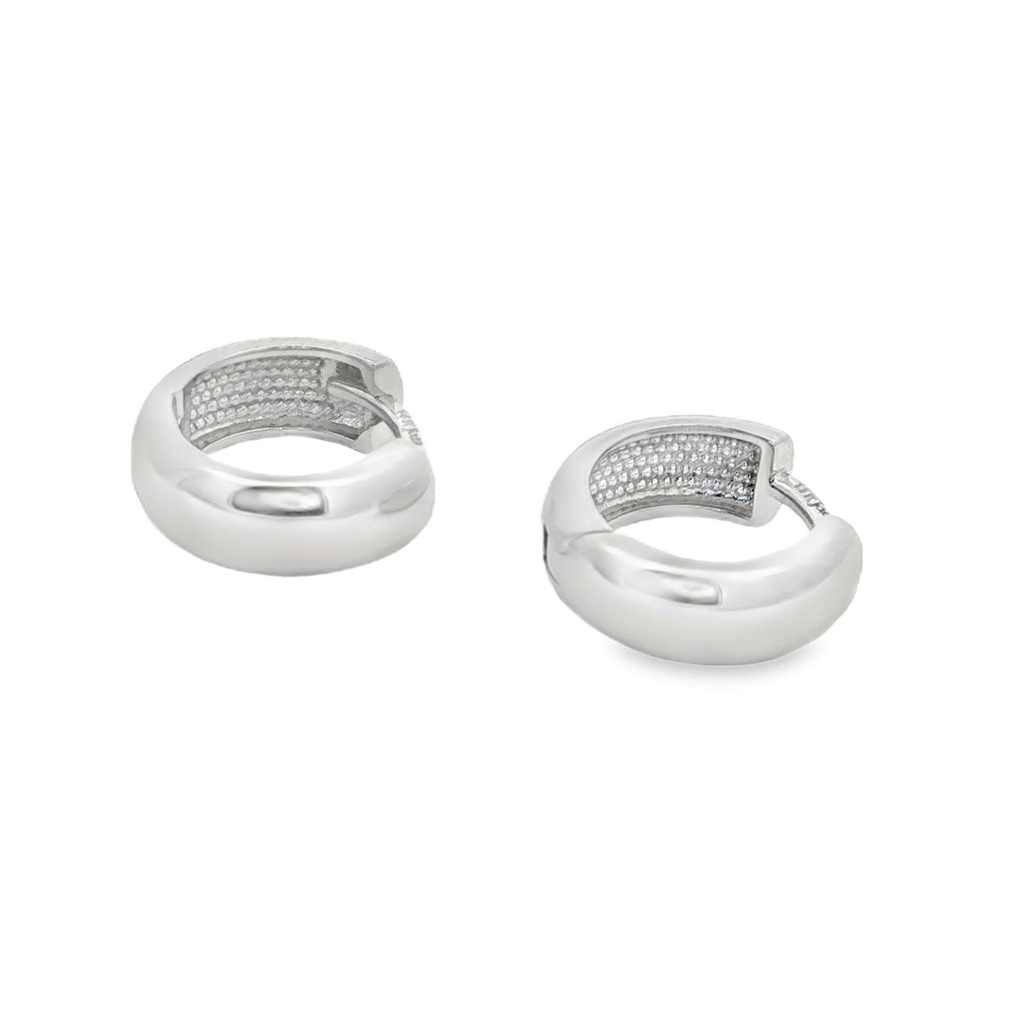 Jai's 14K White Gold Petite Thick Rounded Huggies