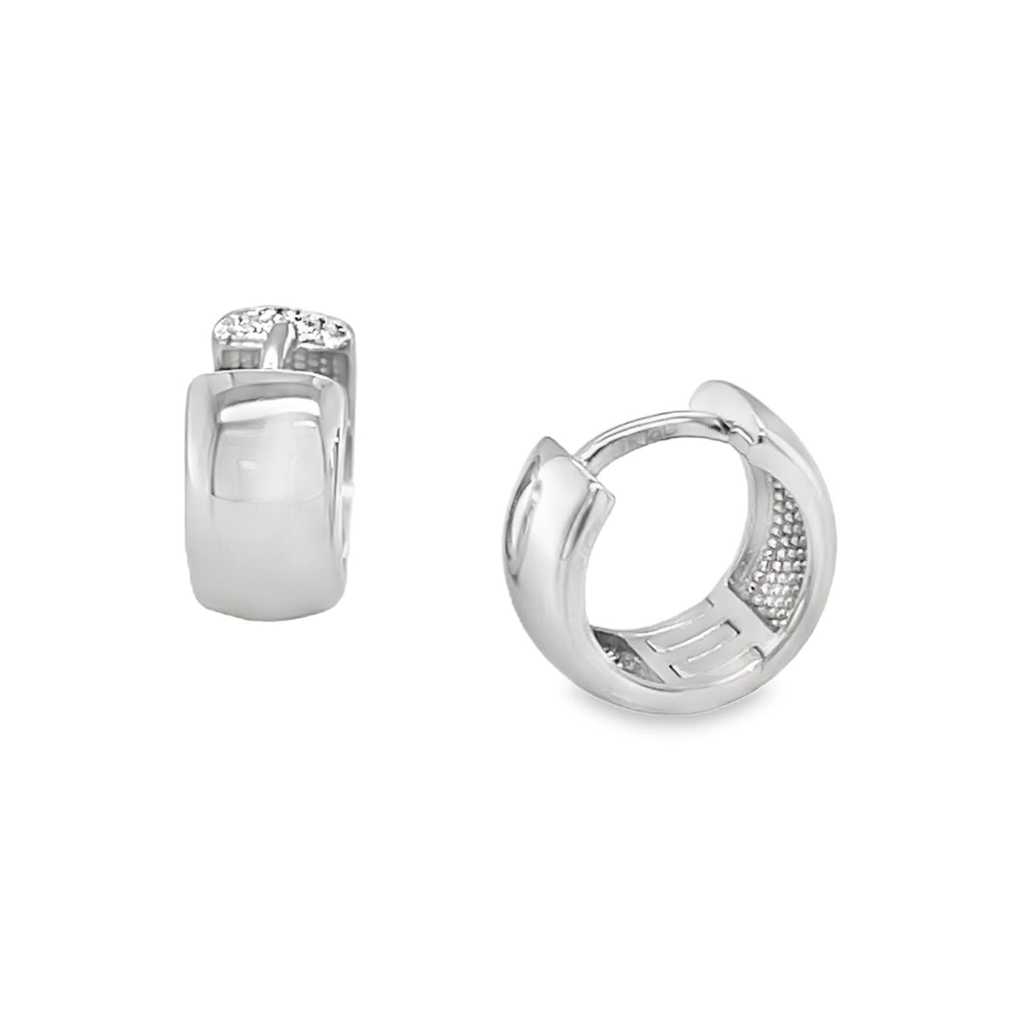Jai's 14K White Gold Thick Petite Hoops