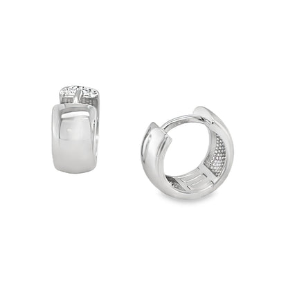 Jai's 14K White Gold Thick Petite Hoops
