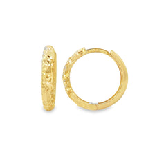 Jai's 14K Yellow Gold Petite Diamond-cut Hoops