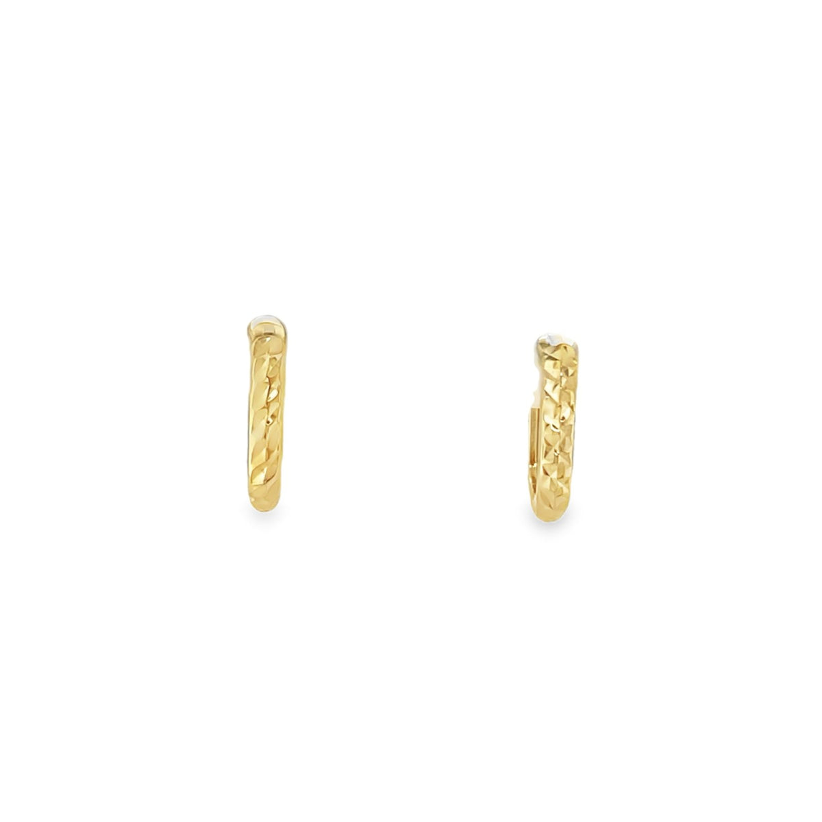 Jai's 14K Yellow Gold Petite Diamond-cut Paperclip Hoops