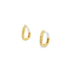 Jai's 14K Yellow Gold Petite Diamond-cut Paperclip Hoops