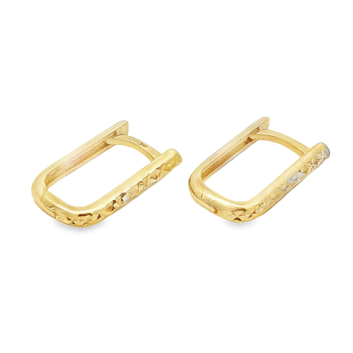 Jai's 14K Yellow Gold Diamond-cut Paperclip Hoops