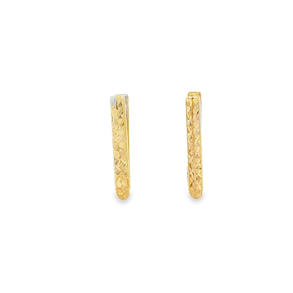 Jai's 14K Yellow Gold Diamond-cut Paperclip Hoops