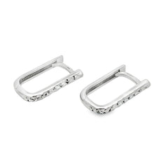 Jai's 14K White Gold Diamond-cut Paperclip Hoops