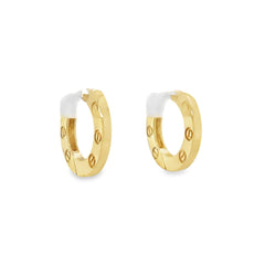 Jai's 14K Yellow Gold Medium Thick Huggies